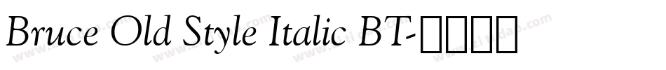 Bruce Old Style Italic BT字体转换